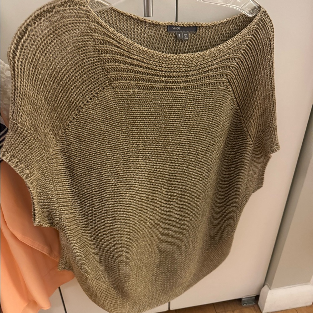 Vince Short Sleeve Boat Neck Sweater